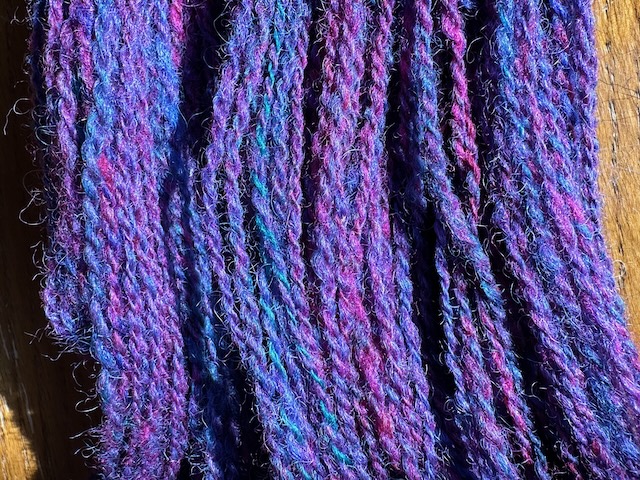 A skein of 2-ply yarn